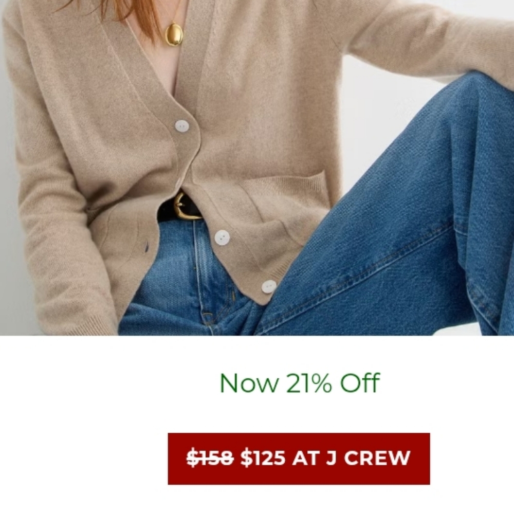 J. Crew  Patch-Pocket Cardigan Sweater - Beige .New no Tag.Pit To Pit 23 - Picture 10 of 10